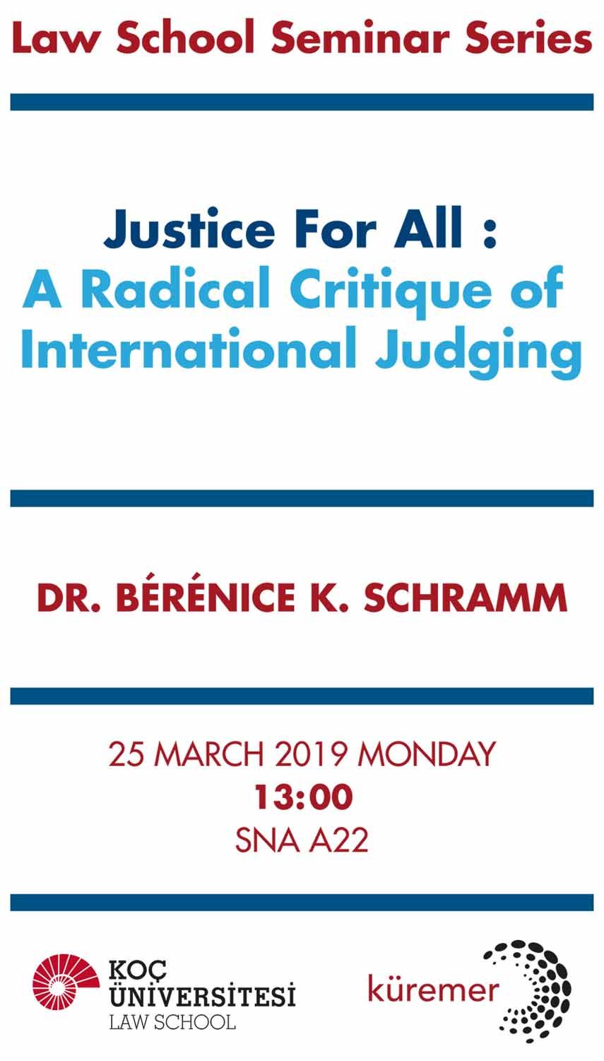Law School Seminar Series: Justice For All - Araştırma - Koç Üniversitesi