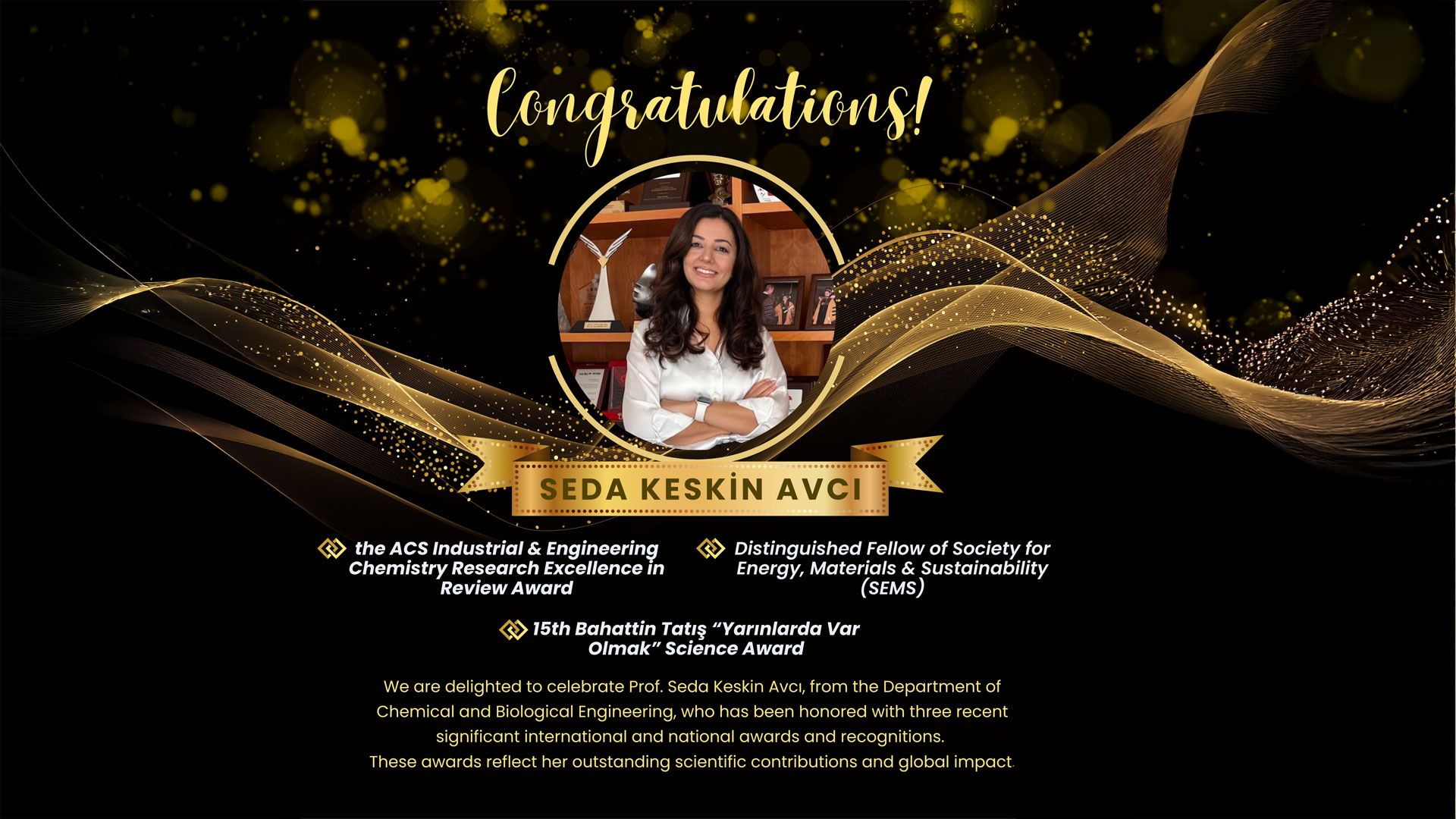 Prof. Seda Keskin Prestijli Ödüller Aldı